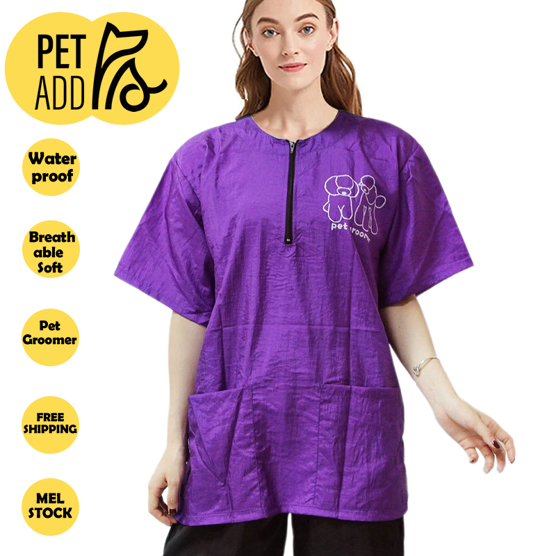 Pet Grooming Women Men breathable Non-sticky Hair Suit Uniform Tops Pants PETADD - Picture 13 of 48