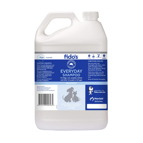 FIDOS EVERYDAY SHAMPOO 5L Free soap Free postage Fidos