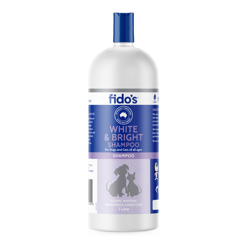 Fidos White & Bright Shampoo Conditioner  1L Dog Cat Soap Free