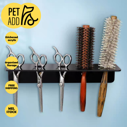 Acrylic Scissor Holder Hair Salon Scissors Comb Shear Case Hanging Rack