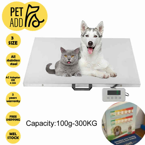 Scale Platform Floor Large Vet Animal Pet Electronic Weigh 300kg/0.1kg 103*52cm