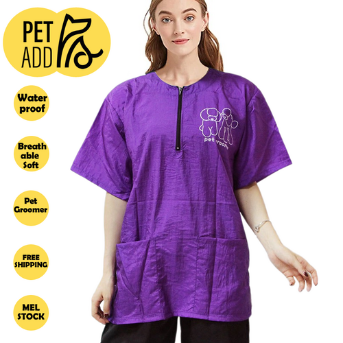 Pet Grooming Women Men breathable Non-sticky Hair Suit Uniform Tops Pants