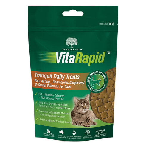 Vetalogica VitaRapid for Cats Tranquil Daily Treats 100g x 3