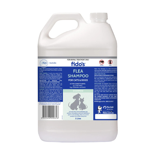 FIDOS FLEA SHAMPOO 5L Free soap Free postage Fidos