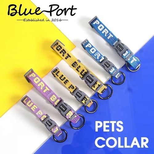 Blueport Adjustable Nylon Dog Collars Reflective collar for Dog Training