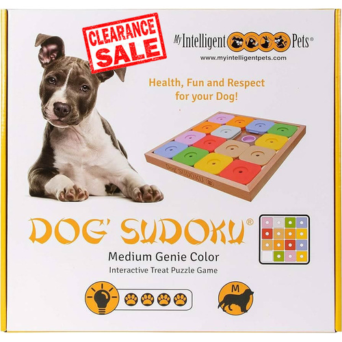 Dog Smart Wooden Interactive Dog Foraging Game Toy - SUDOKU CLASSIC, dog gift