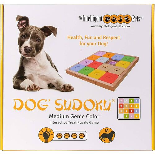 Dog Smart Wooden Interactive Dog Foraging Game Toy - SUDOKU CLASSIC, dog gift