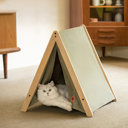 MewooFun Pet Puppy Cat Dog Bed Warm Soft Portable Timber Nest Tent