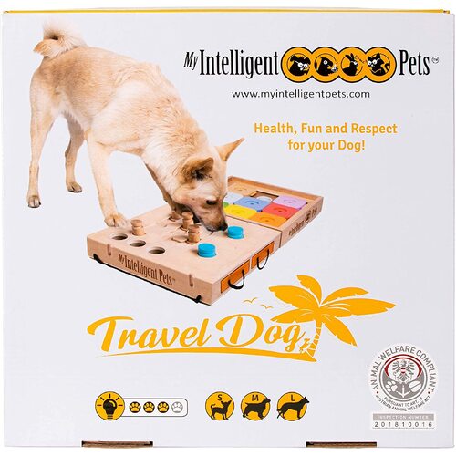 50%off Dog Smart Wooden Interactive Dog Foraging Game Toy 2 in 1 - Travel, Dog gift