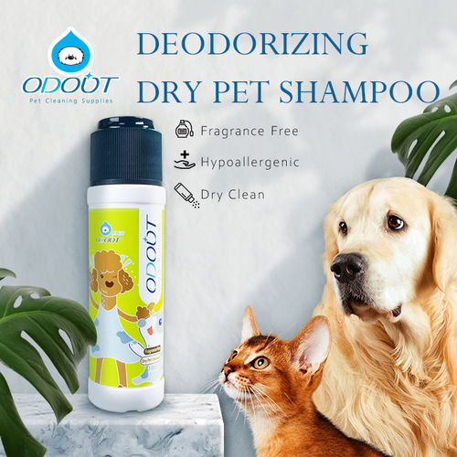 ODOUT Deodorising Dry Pet Dog Cat Shampo, Fresh & Clean,100g