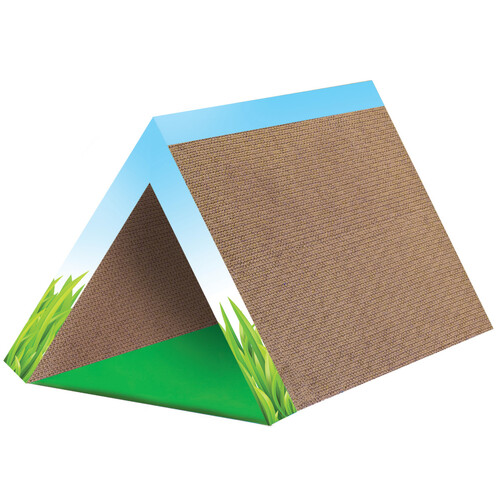 Petstages Triangle Cat Scratcher Bed Pad Tunnel Cardboard Lounge Scratching Toy