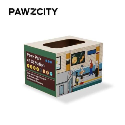 Cat Kitten Hidden Scratcher Box / Scratching Lounge Cardboard House Xmas gift  Pawzcity