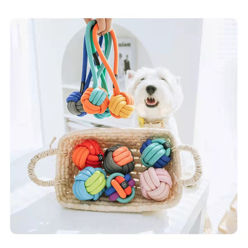 Pet Puppy Rope Chew Toys Kit Tough Strong Knot Ball Dog Cotton Teething Toy PAWZCITY 