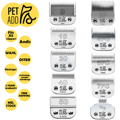 Pet Detachable Clipper Blades Dog & Cat Grooming, For Most Andis,Oster A5 AU