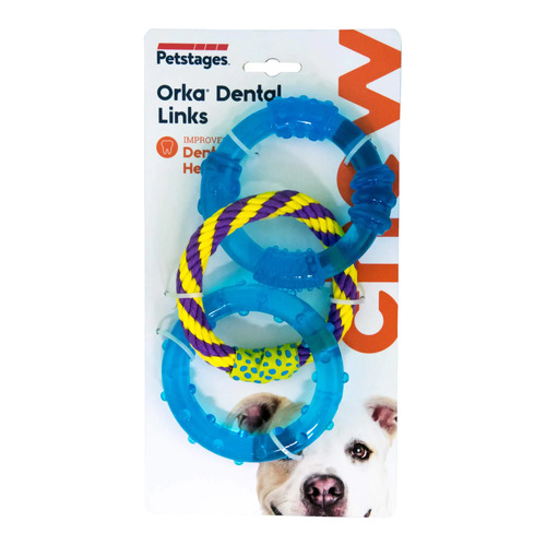 Petstages Pet Dog Orka Durable Dental Links Chew Toy Teething Aid Puppy