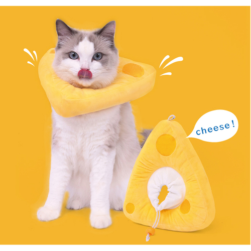 PurLab Pet Cat Cheese Elizabeth Circle Anti-Bite Neck Cone Recovery