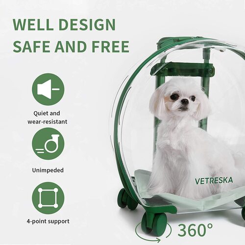  Vetreska Cat Kitten Pet Carrier Bubble Luggage Puppy Dog Protective Cover Suitcase