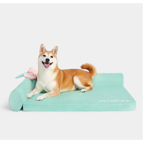 Vetreska Pet Dog Flora  Calming Bed Memory Foam Orthopedic Sofa Removable Cover