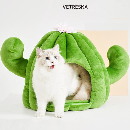 Vetreska Pet Dog House Kennel Soft Beds Cave Cat Puppy Bed Doggy Warm Cushion