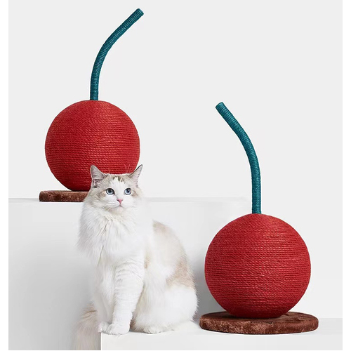 Vetreska Cherry Cat Scratching Post Scratcher Scratching Ball Toys AU