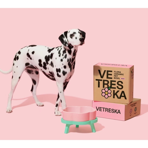 Vetreska Flora Shape Elevated Pet Bowl Cat Dog Feeder Food Water High-foot Bowl